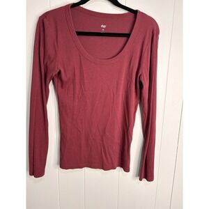 Womens DIP Thermal Intimates Sleep Shirt Size Comfortable Red Shirt